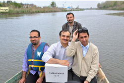 Collecting in the southern Caspian Sea